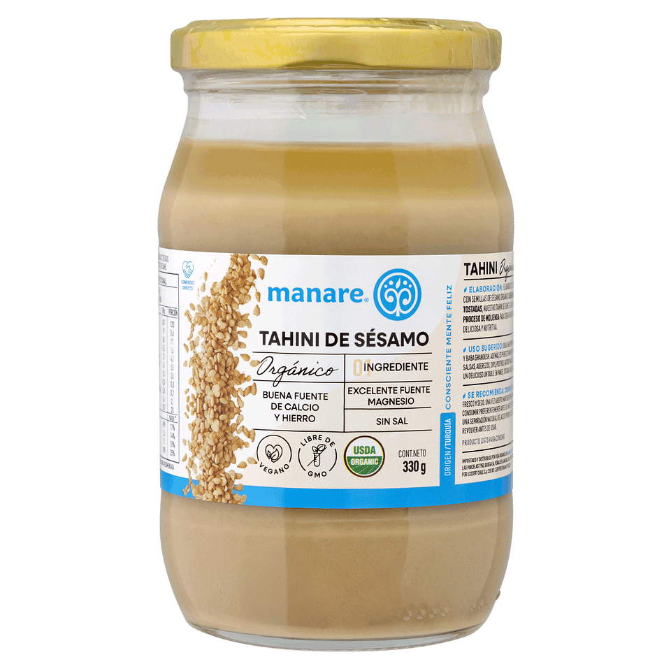 Tahini Orgánico 330g - MANARE 1
