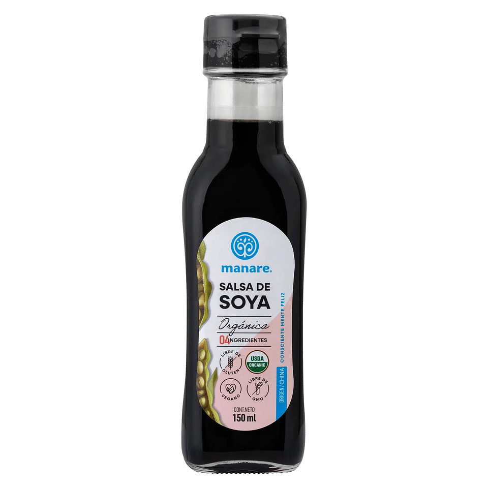 Salsa de Soya Orgánica 150ml - MANARE 1