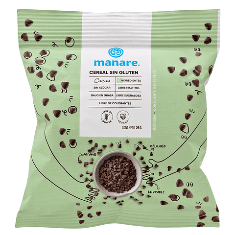 Cereal sin Gluten Cacao 25 g Manare