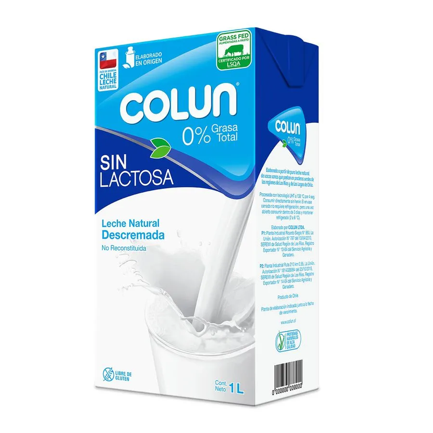 Leche Colun Descremada Sin Lactosa 1 L 1