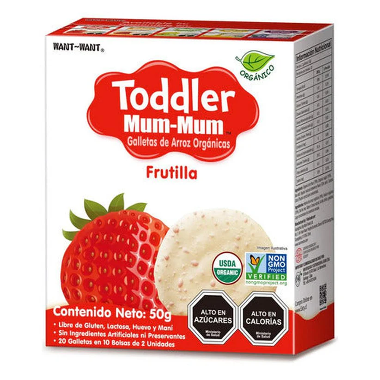 Galletas Toddler Mum-mum Frutilla Orgánicas 50g 1