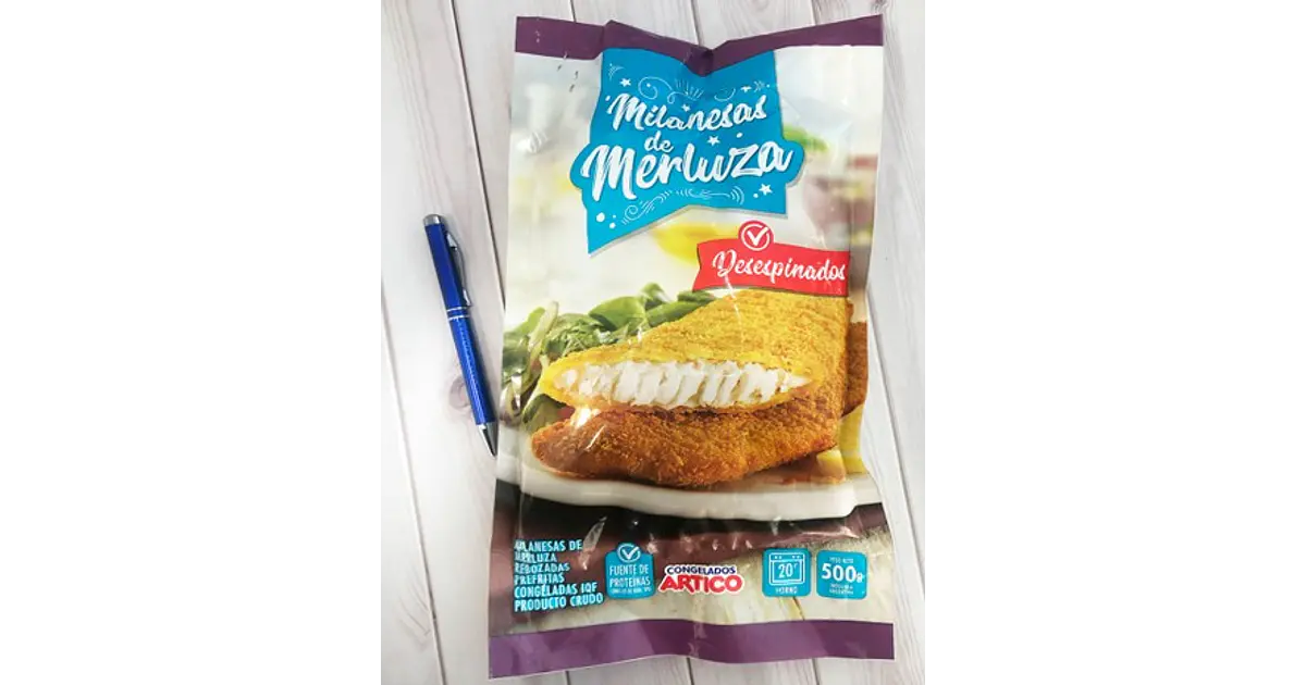 MILANESA APANADA DE MERLUZA 500 GR