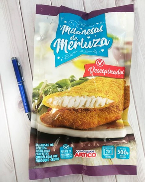 MILANESA APANADA DE MERLUZA 500 GR