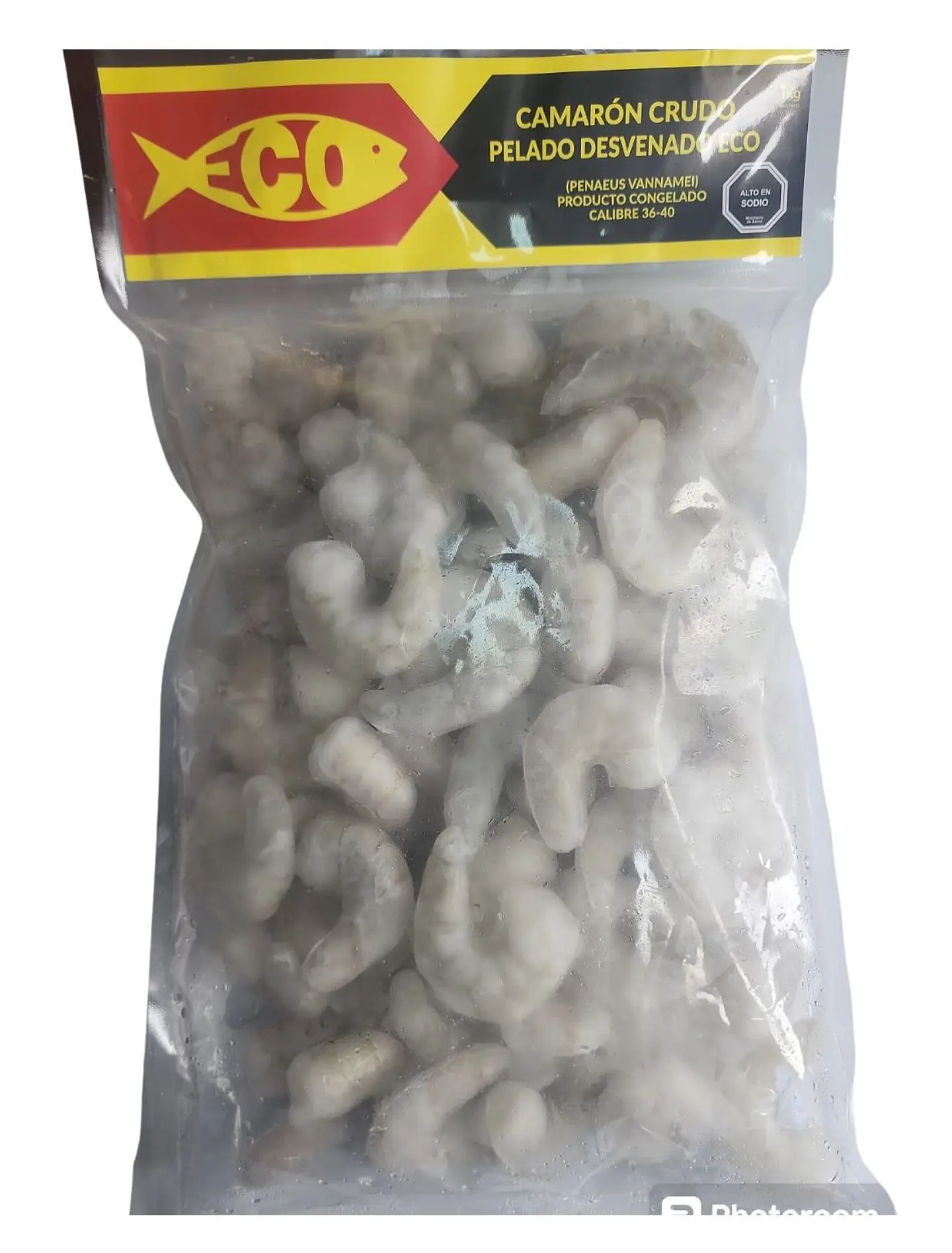 Camarón eco 36/40 asiático crudo, pelado y desvenado – 1 kg congelado 1
