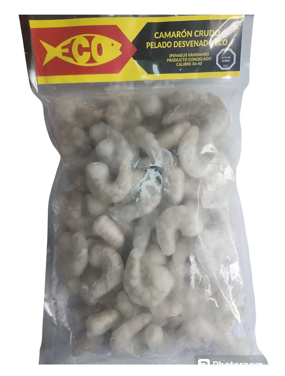 Camarón eco 36/40 asiático crudo, pelado y desvenado – 1 kg congelado 1