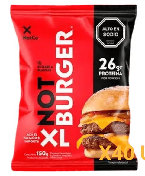 CAJA NOT BURGER XL 150G V3.0 - 40 unidades