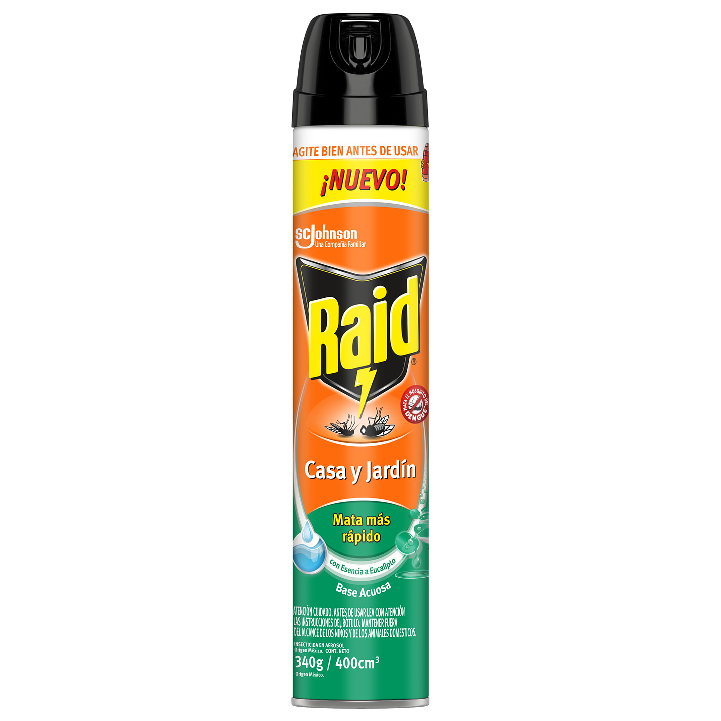 INSECTICIDA AEROSOL RAID CASA Y JARDÍN 400 CC 1