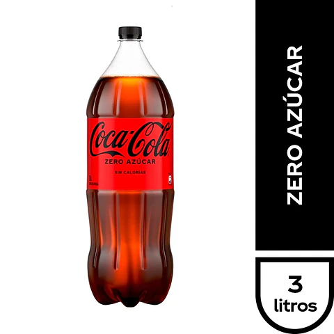 Bebida Coca Cola zero desechable 3 L