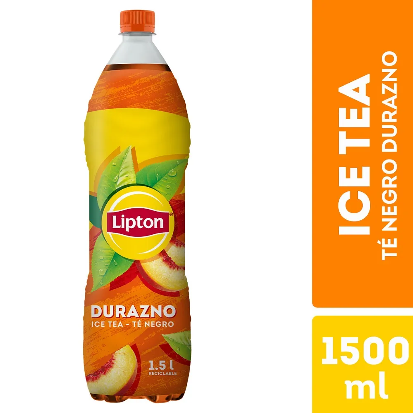 Té helado negro Lipton sabor durazno 1.5 L 1