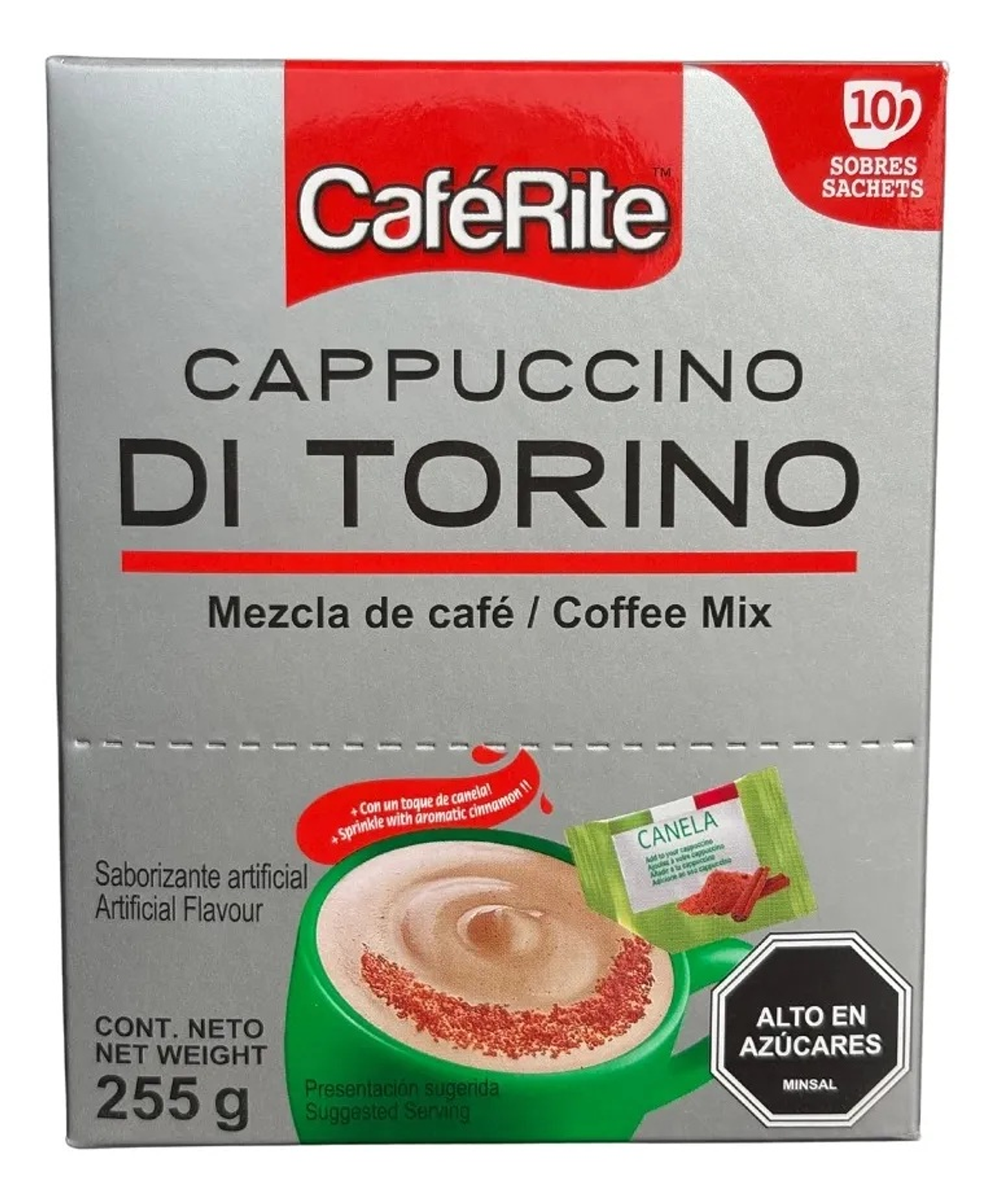CAFÉ CAFERITE®CAPPUCCINO DITORINO CANELA DISPLAY 10UND 1