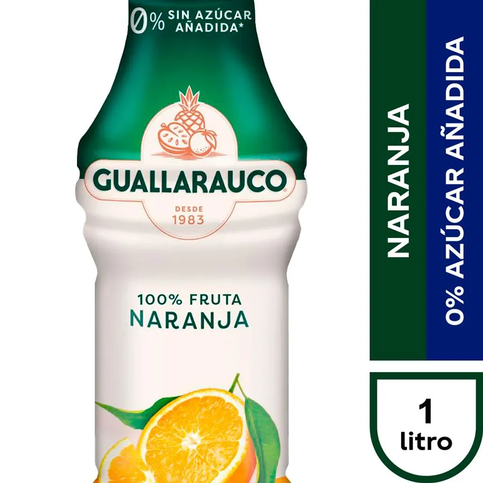 Jugo Guallarauco Naranja 0% Azúcar Añadida 1 L 1