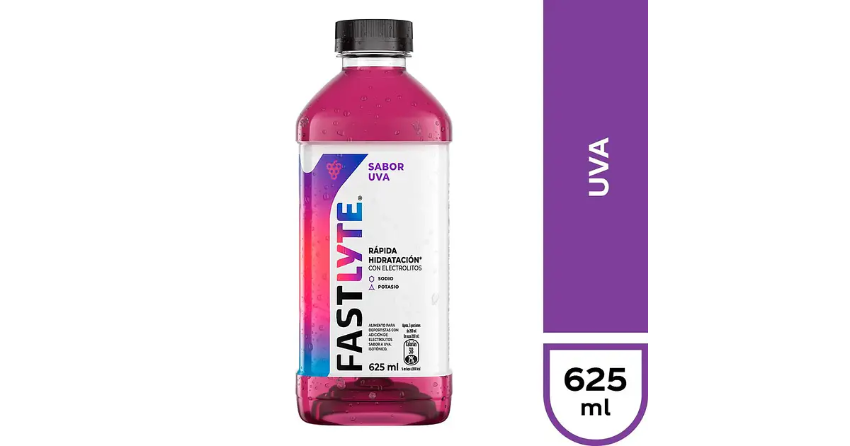 Bebida Fastlyte Sabor Uva 625 ml