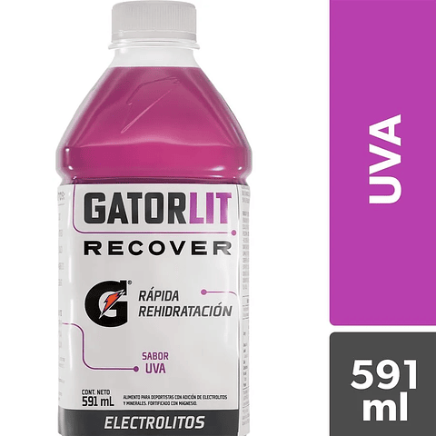 Bebida Suero Gatorlit Uva 591 cc