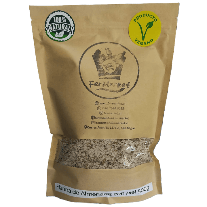 Harina de Almendras Con Piel 500g Fermarket 1