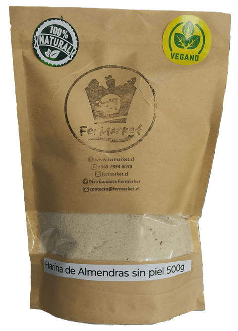 Harina de Almendras Sin Piel 500g Fermarket
