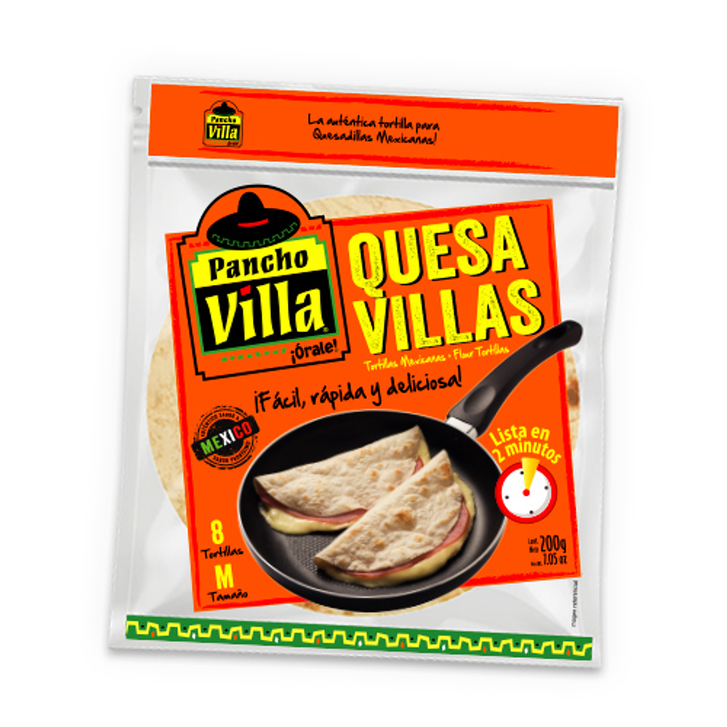 Tortillas Pancho Villa Quesavilla M 200g 8un. 1