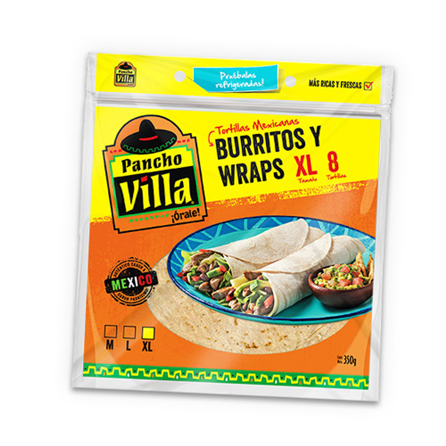 Tortillas Pancho Villa XL 350g 8un. 1
