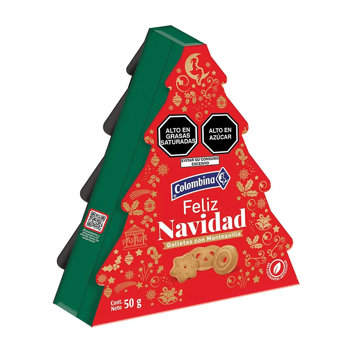 GALLETA MINI ARBOLITO NAVIDAD COLOMBINA 50grs 1