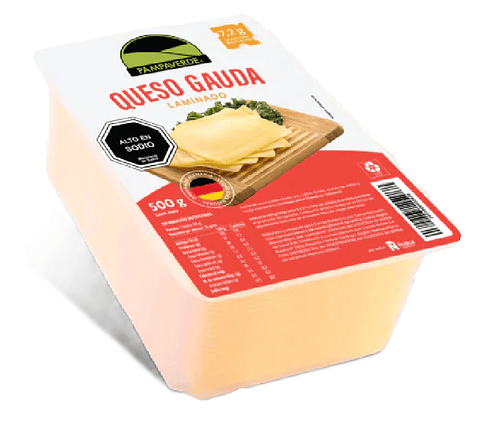 Queso gauda laminado 500g Pampaverde