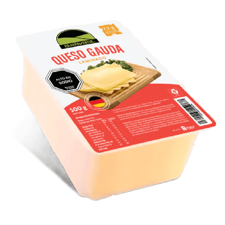 Queso gauda laminado 500g Pampaverde 1