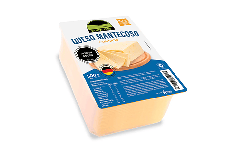 Queso mantecoso laminado 500g Pampaverde