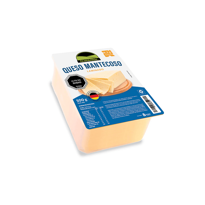 Queso mantecoso laminado 500g Pampaverde 1