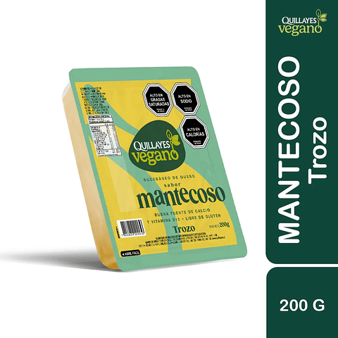 Queso Mantecoso Vegano Quillayes Trozo 200 g