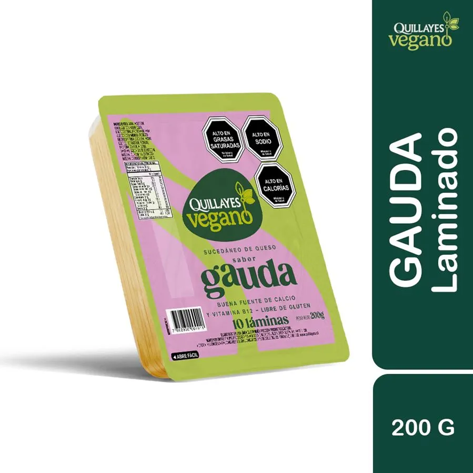 Queso Gauda Vegano Quillayes Envasado Laminado 200 g 1