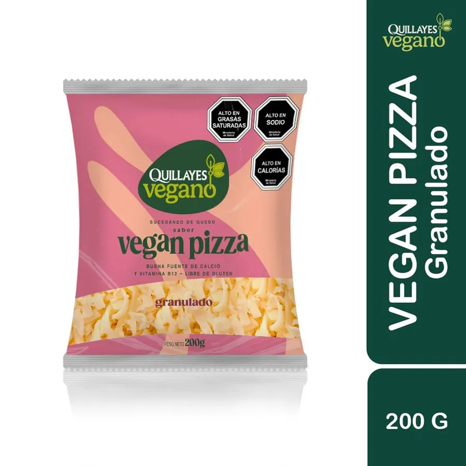 Queso Vegan Pizza Vegano Quillayes Envasado Granulado 200 g 1