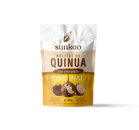 Bolitas de Quinua cubiertas de Chocolate Premium Original Milk