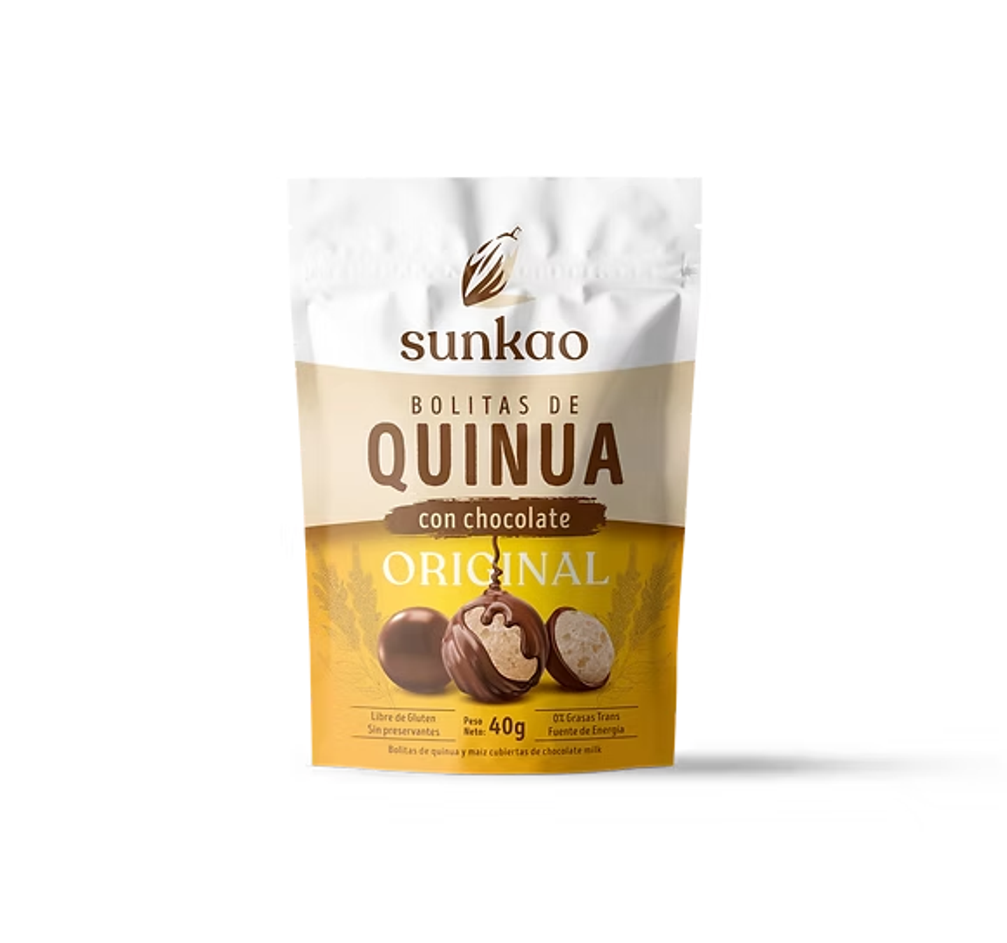 Bolitas de Quinua cubiertas de Chocolate Premium Original Milk 1