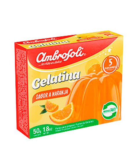 Gelatina Ambrosoli Naranja 50g