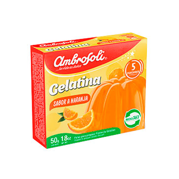 Gelatina Ambrosoli Naranja 50g 1