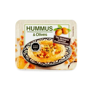 HUMMUS CON ACEITUNA 100G.