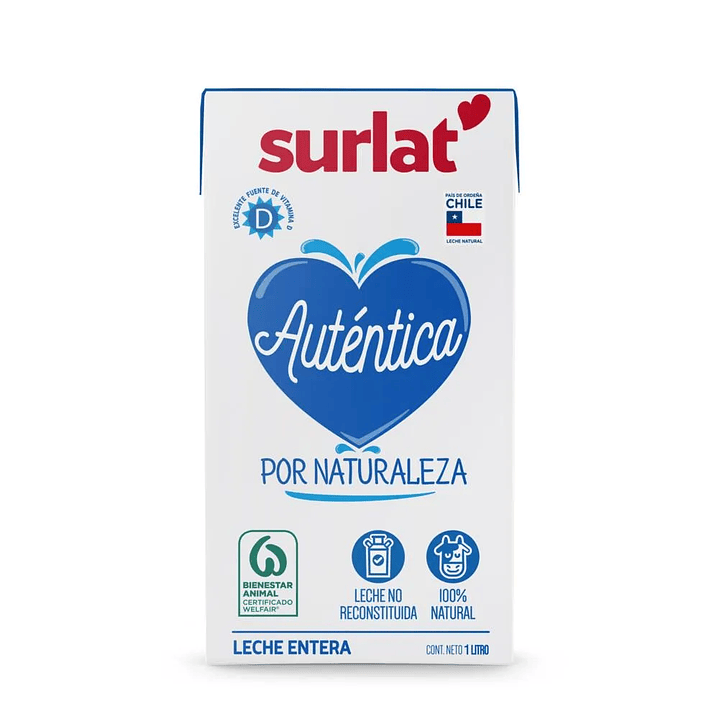 Leche entera natural Surlat 1L 1