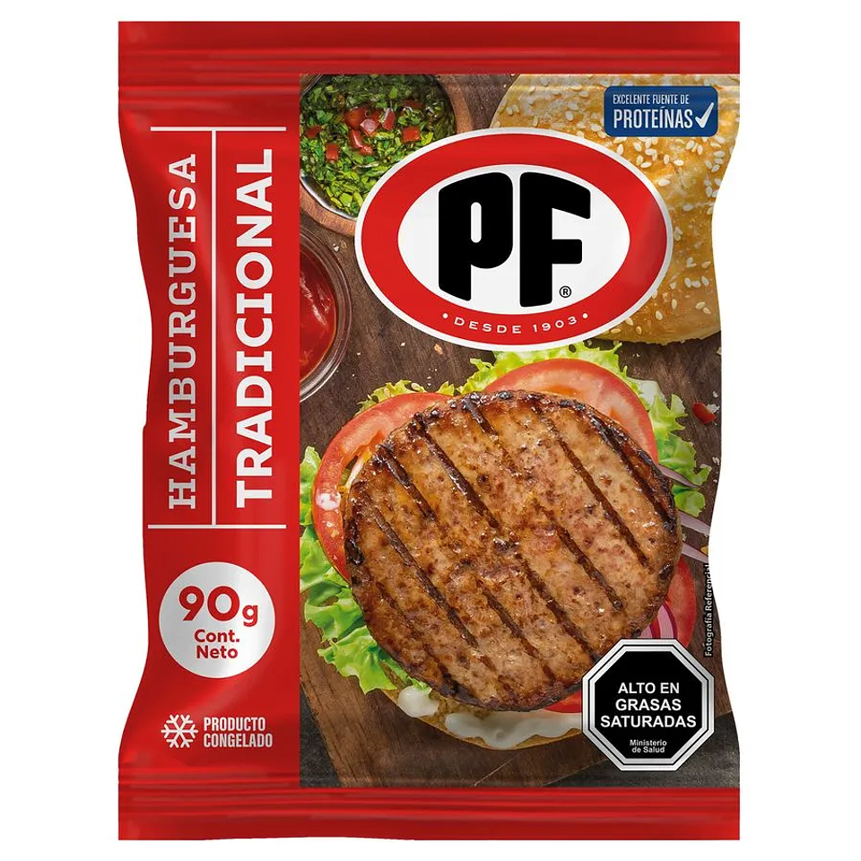Hamburguesa PF Vacuno 90 g 1