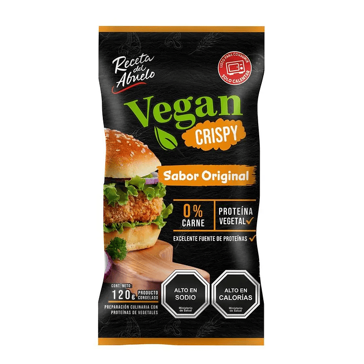 Hamburguesa Vegetal Receta del Abuelo Vegan Crispy 120 g 1