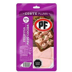 Pechuga de Pavo Cocida Corte Pluma, 125 gr