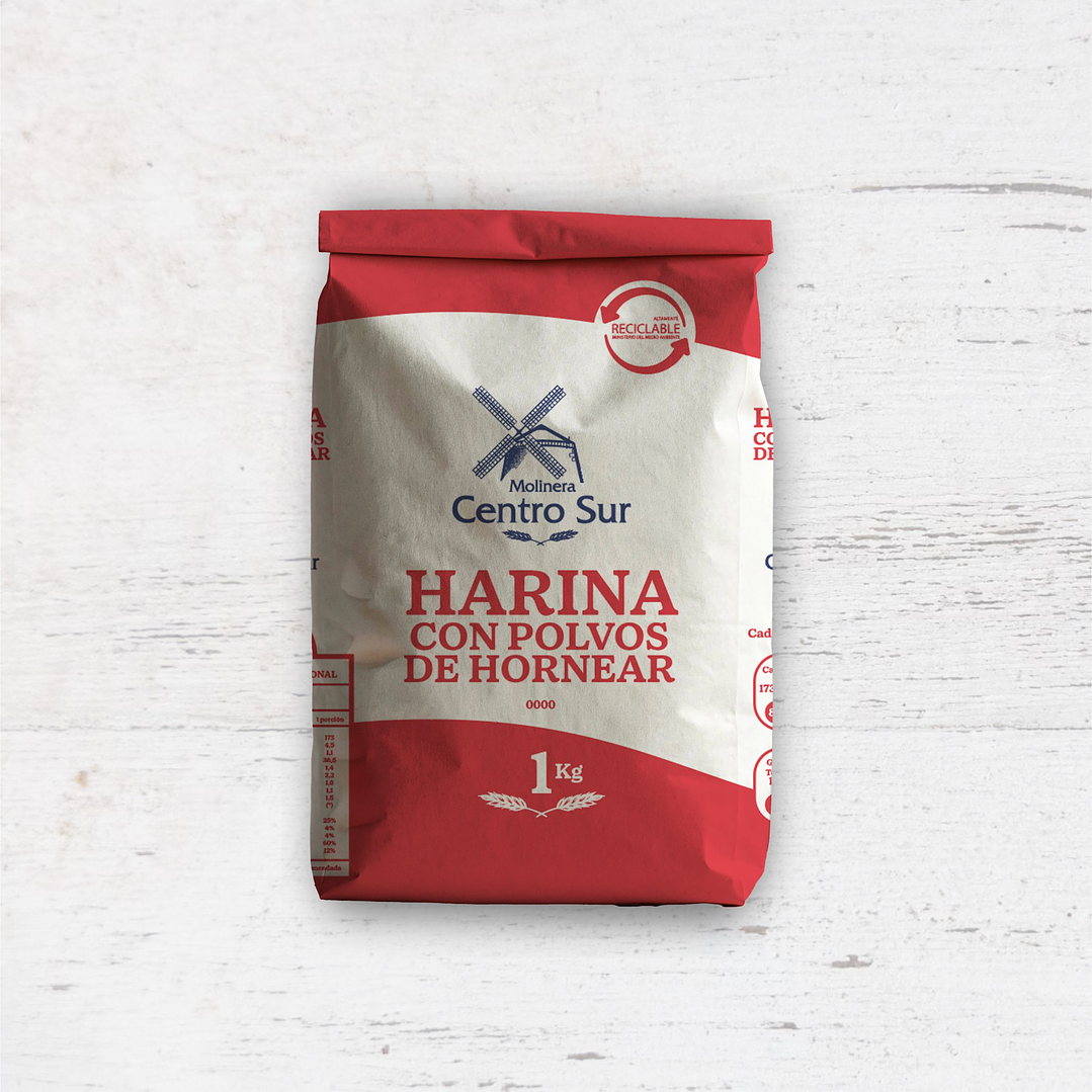 Harina Con Polvos de Hornear 1kg 1