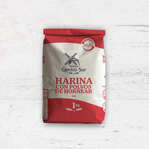 Harina Con Polvos de Hornear 1kg