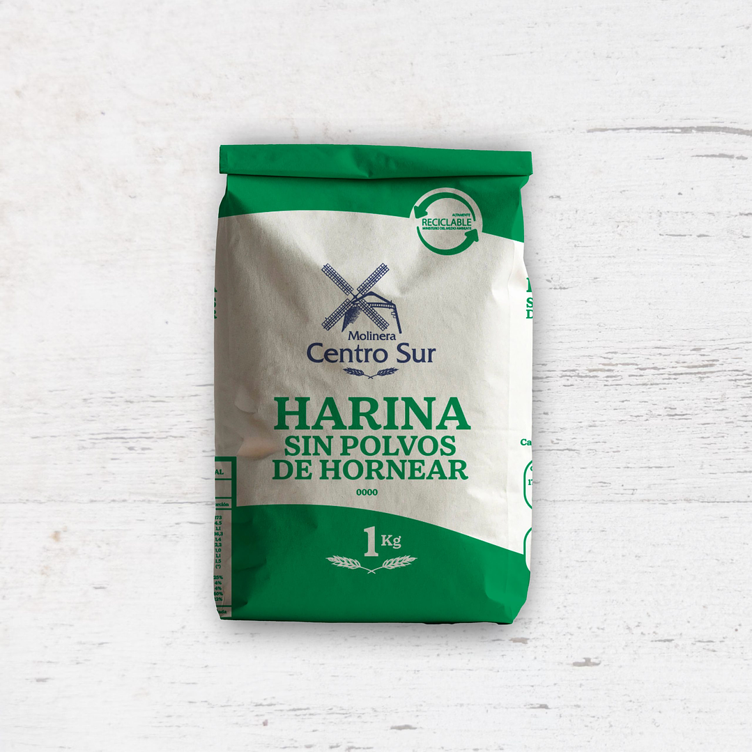 Harina Sin Polvos de Hornear 1kg 1