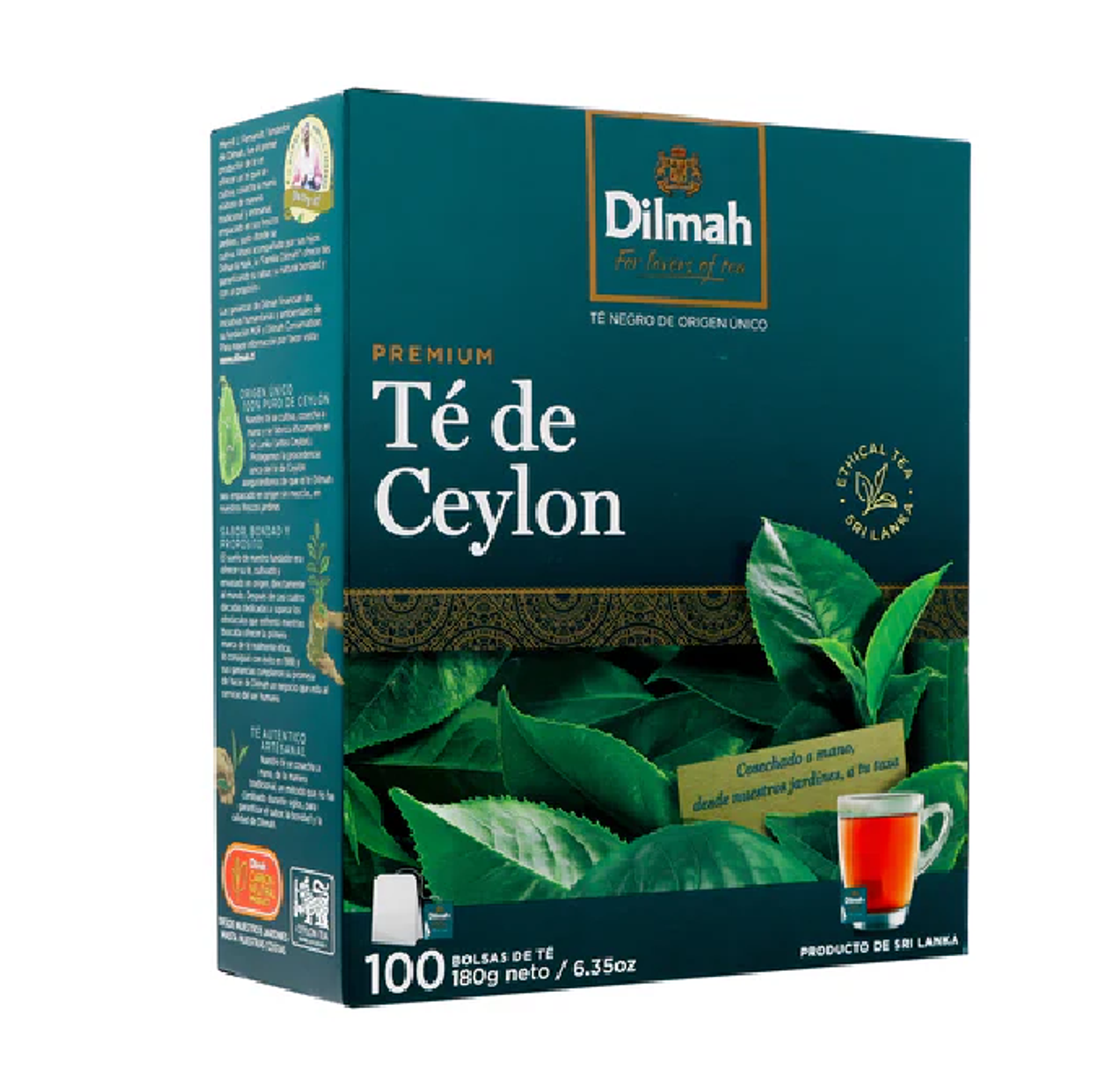 100 Bolsitas Te Negro Ceylon Pure Premium Dilmah 1