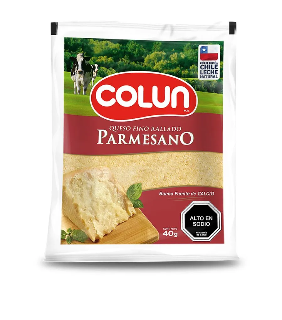 Queso Parmesano Colun Envasado Rallado 40g 1