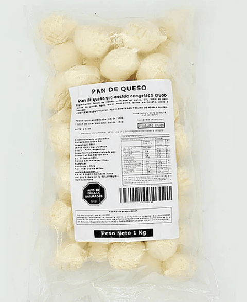 Pan de Queso Pre-Cocido Congelado 1kg