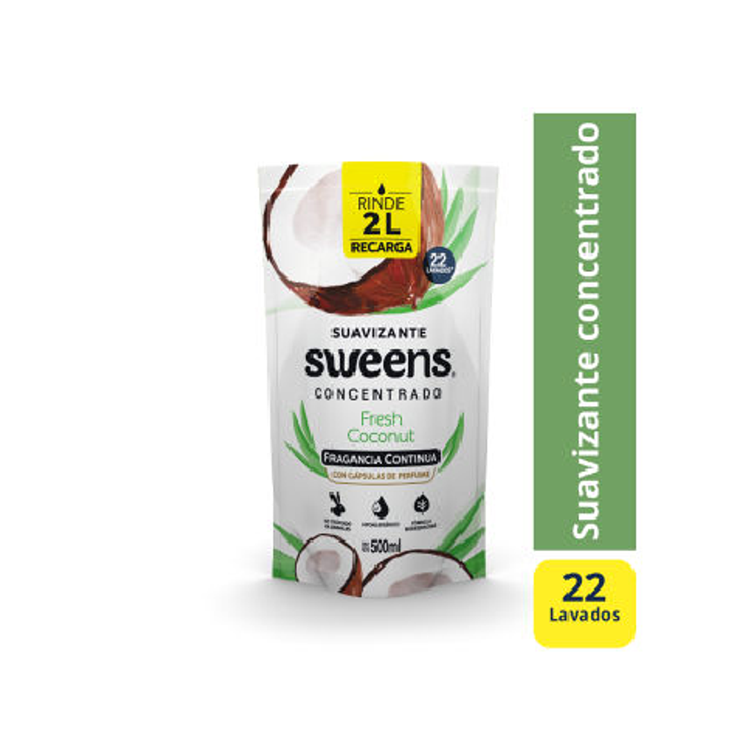 SUAVIZANTE CONCENTR COCONUT 500ML SWEENS 1