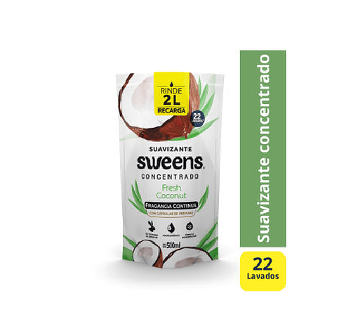 SUAVIZANTE CONCENTR COCONUT 500ML SWEENS