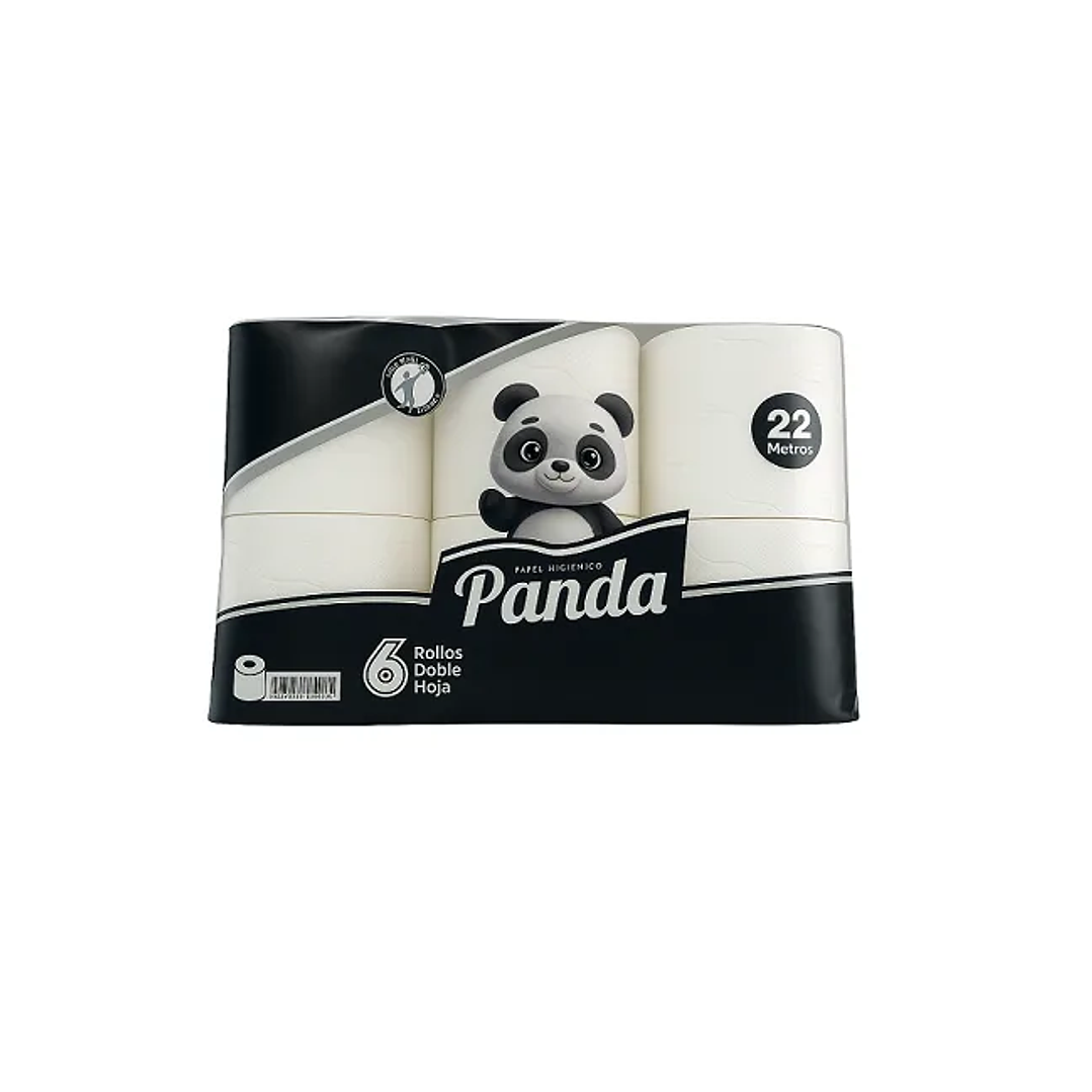 PAPEL HIGIENICO PANDA 6 ROLLOS 22m 1