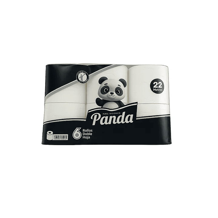 PAPEL HIGIENICO PANDA 6 ROLLOS 22m 1