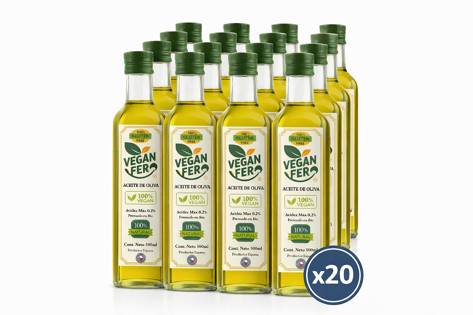 ACEITE DE OLIVA 500ML - VEGAN FER X CAJA 20 UNIDADES 1