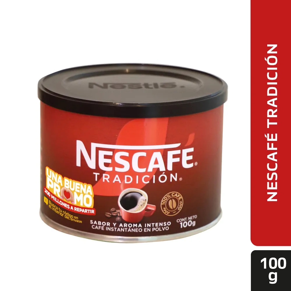 Café instantáneo Nescafé tradición lata 100g